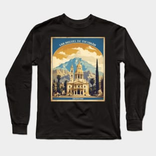 San Miguel de Tucuman Argentina Vintage Tourism Poster Long Sleeve T-Shirt